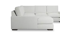 Edgewater Revenue White Medium Left Chaise Sectional
