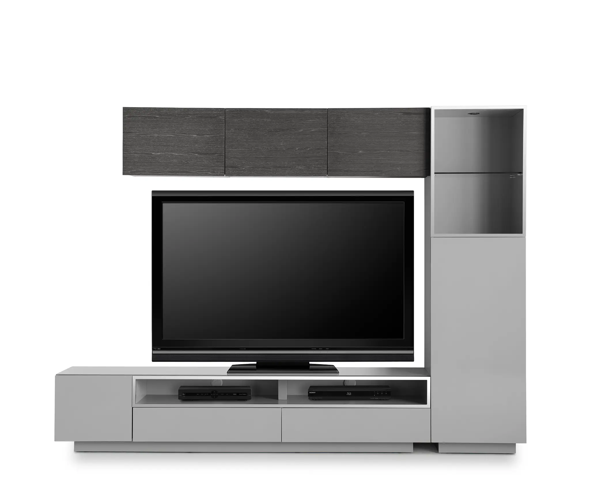 Vancouver 108" Gray Dk Gray 5-piece Right Modular Wall Vancouver 108" Gray Dk Gray 5-piece Right Modular Wall