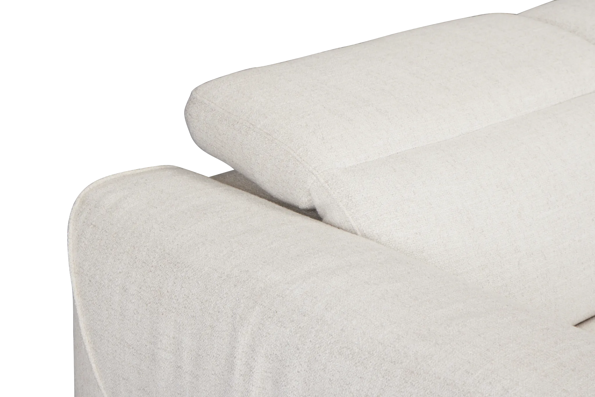 Ellis Light Beige Fabric Large Triple Power Reclining Two-arm Sectional