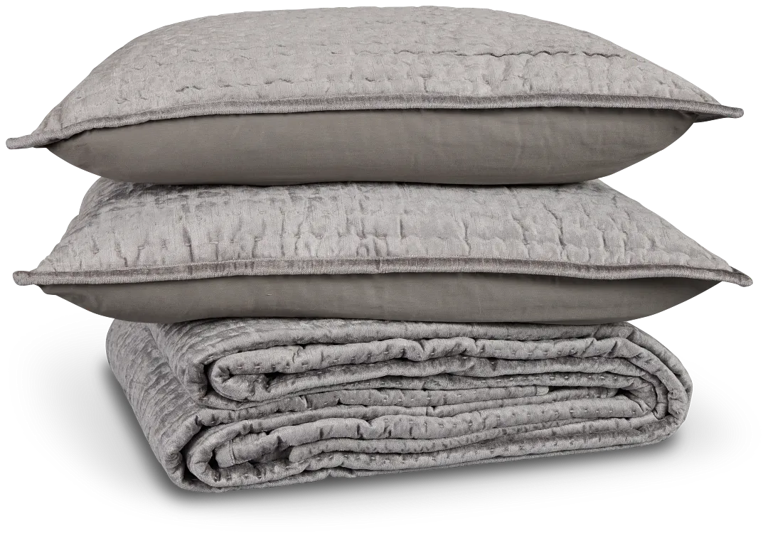 Barin Gray Coverlet Set