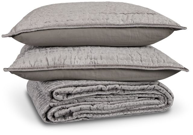 Barin Gray Coverlet Set