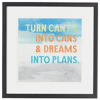 Plans Multicolored Framed Wall Art