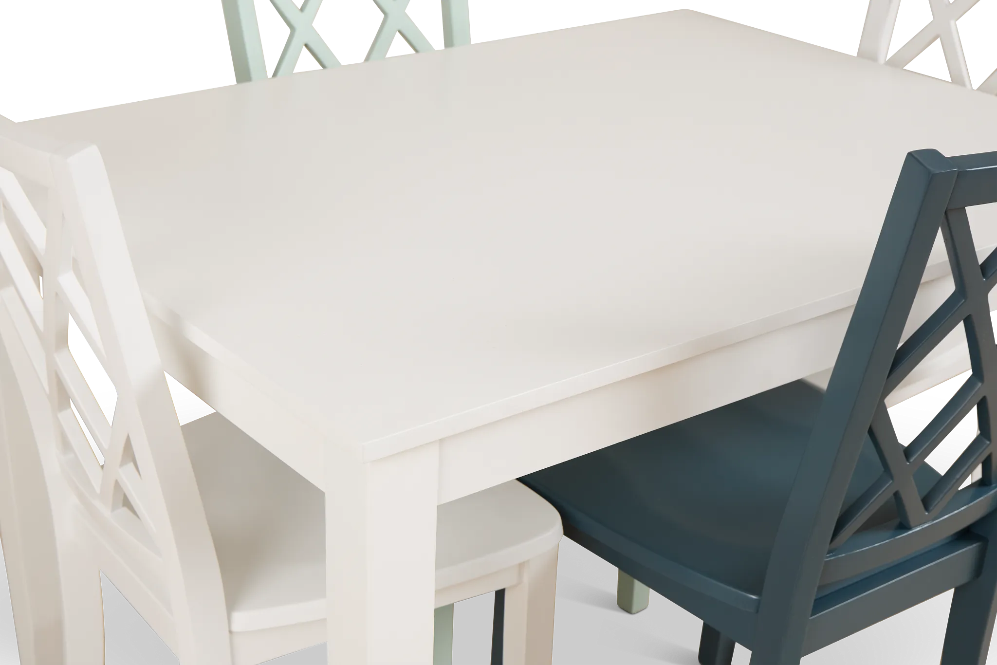 Edgartown White Rectangular Table And Mixed Chairs