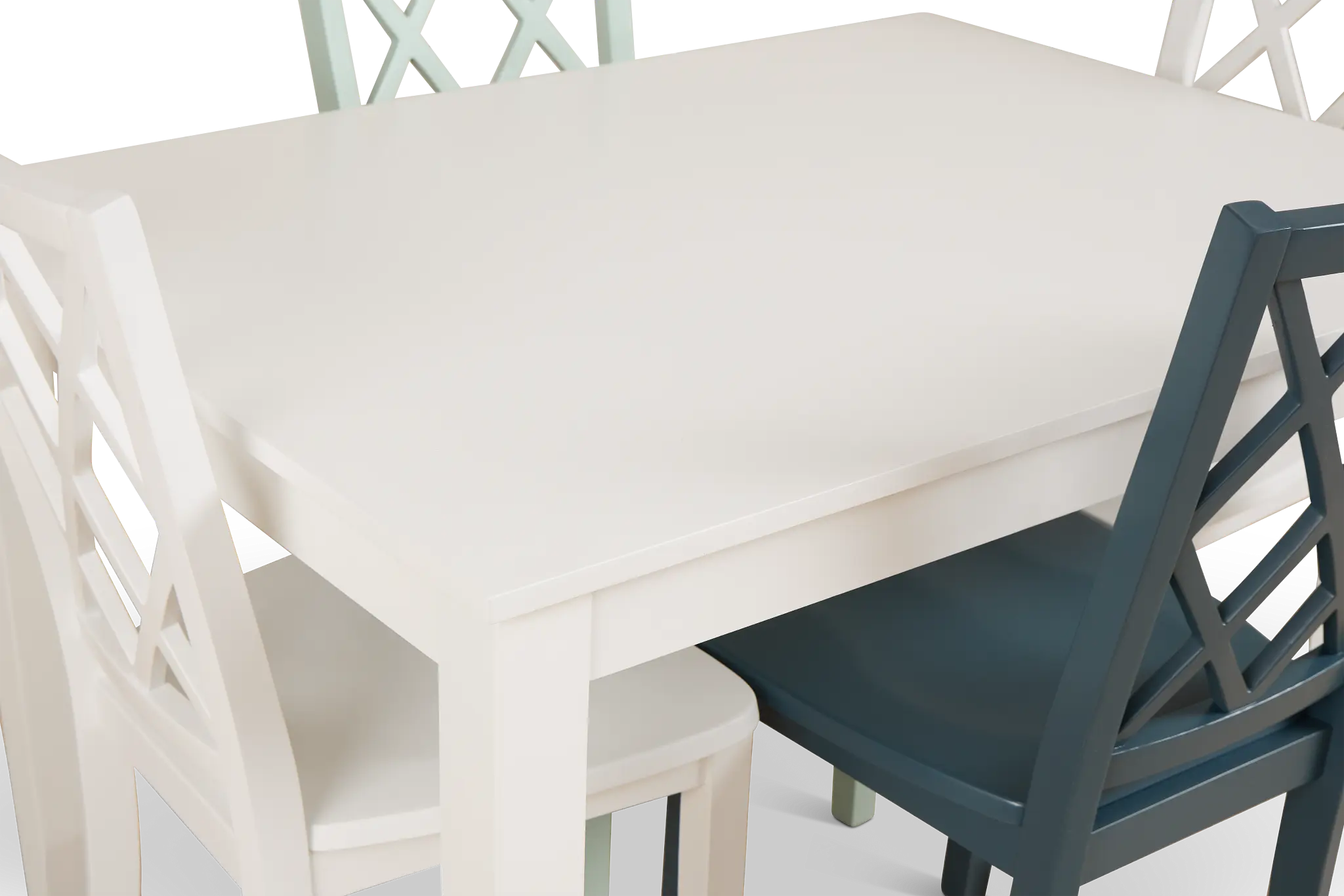 Edgartown White Rectangular Table And Mixed Chairs Edgartown White Rectangular Table And Mixed Chairs