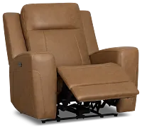 Colton Brown Micro Power Recliner With Power Headrest