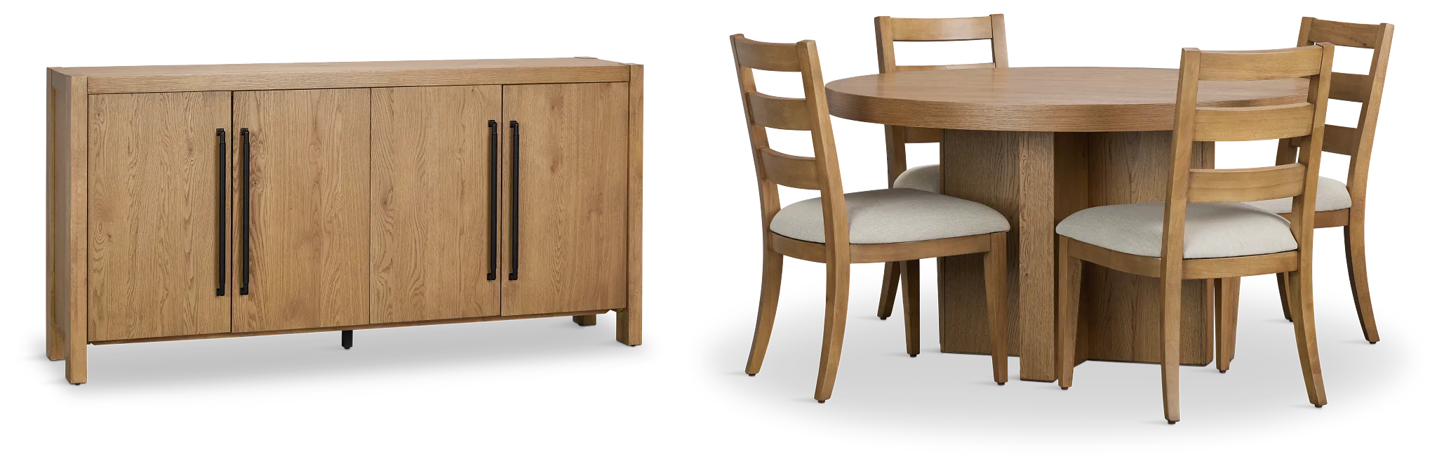 Tahoe Light Tone Round Dining Room