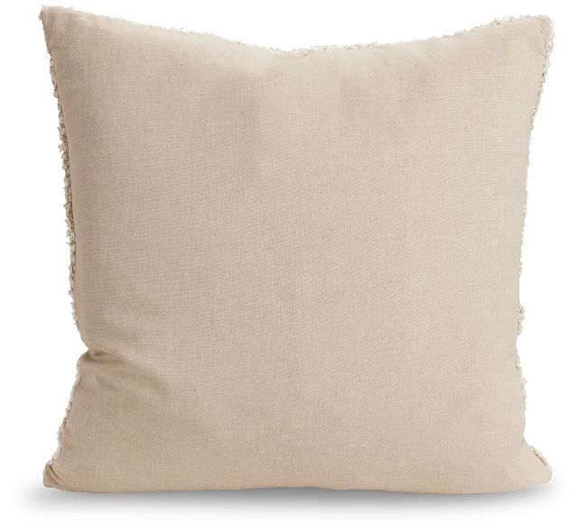 Maros White Square Accent Pillow