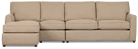 Tate Brown Fabric Small Left Chaise Sectional