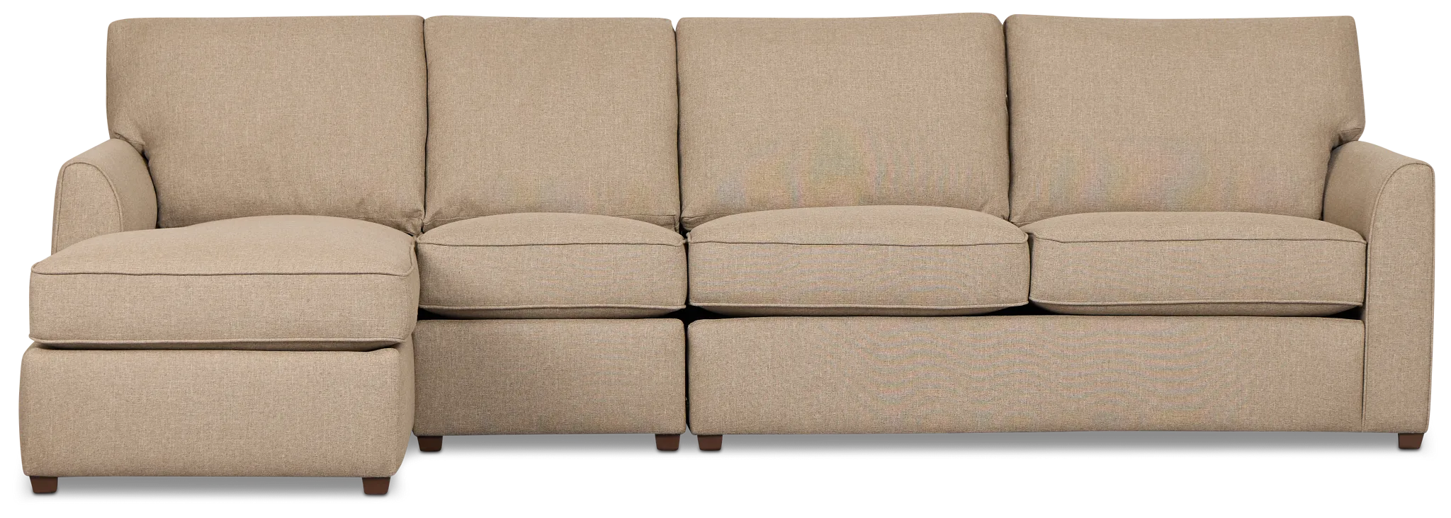 Tate Brown Fabric Small Left Chaise Sectional