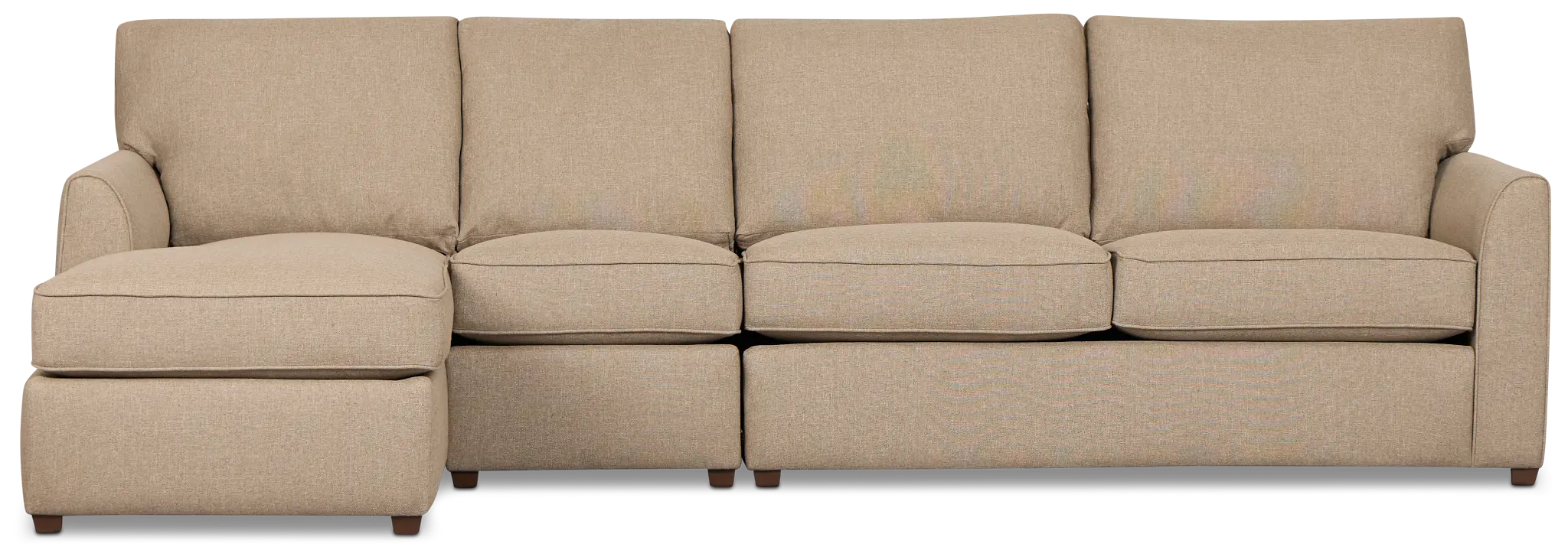 Tate Brown Fabric Small Left Chaise Sectional Tate Brown Fabric Small Left Chaise Sectional