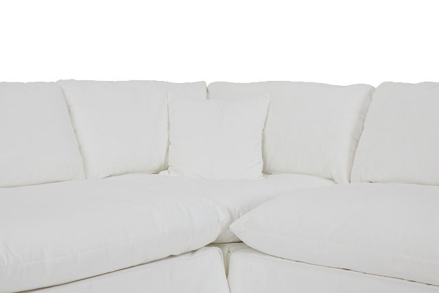 Raegan White Fabric Large Right Chaise Sectional (7)