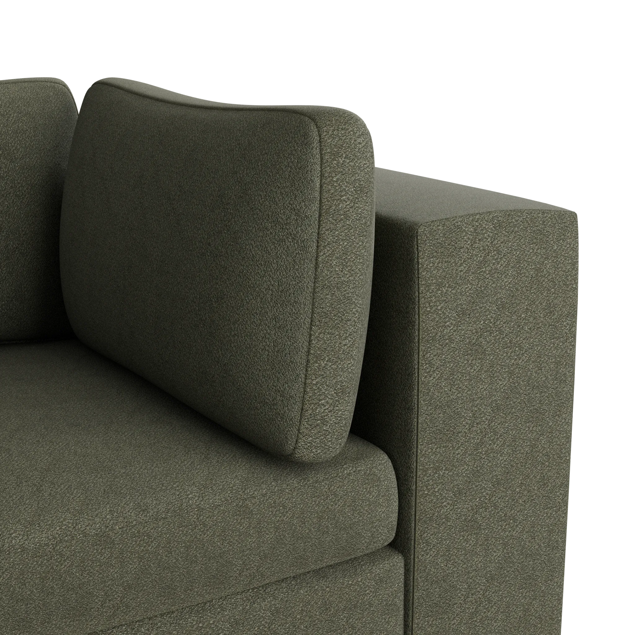 Destin Sutton Green Fabric 5-piece Modular Sectional