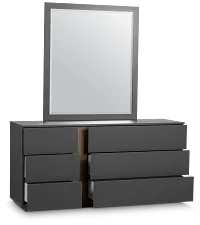 Brasilia Gray Dresser & Mirror
