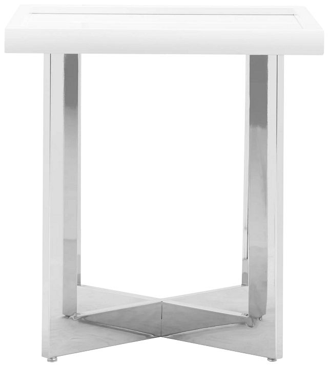 white square end table