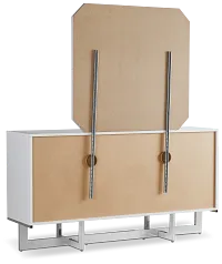 Cortina White Dresser & Mirror