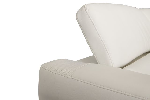 Melody White Storage Small Dual Power Left Chaise Sectional
