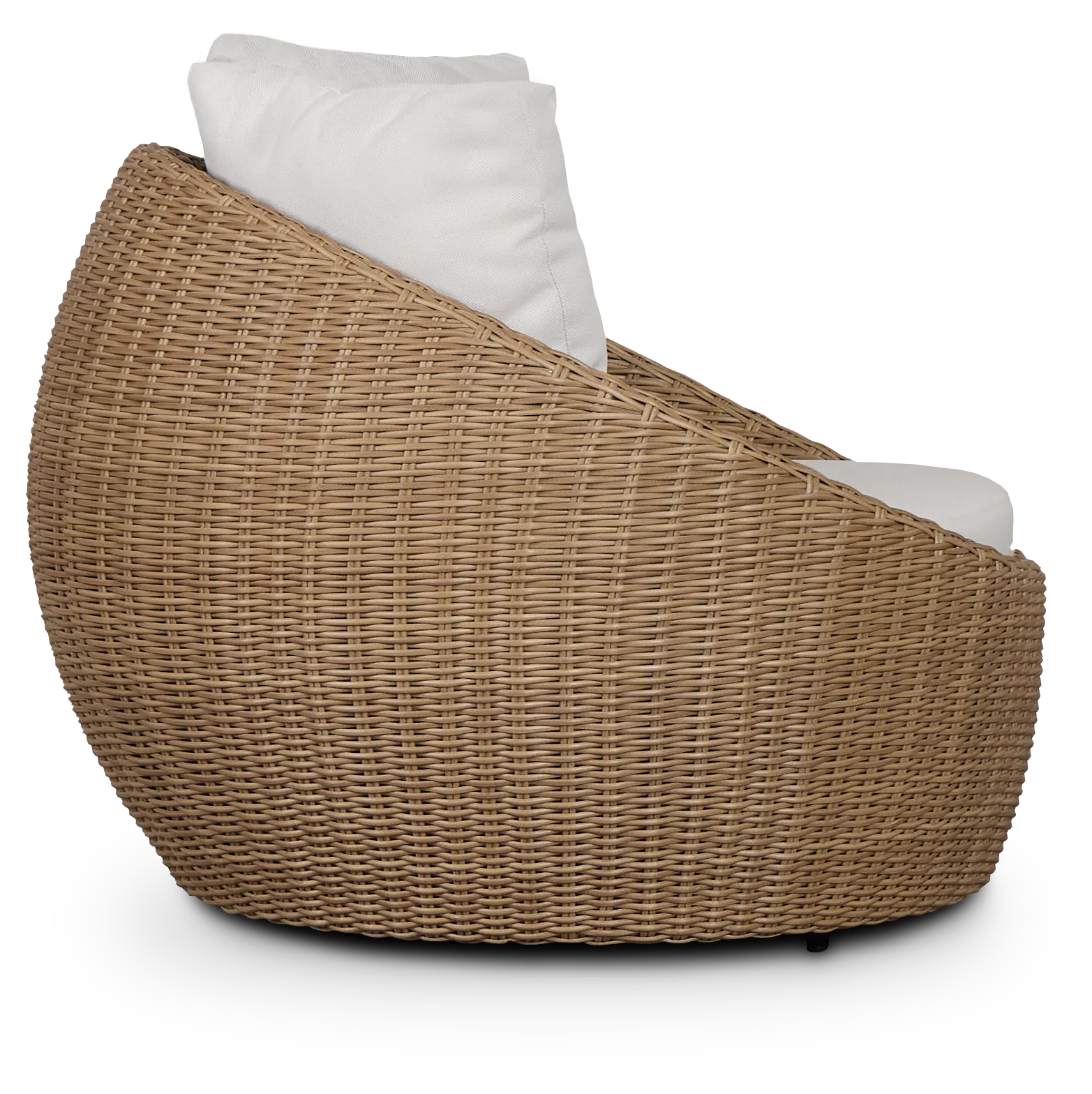 Montecito Light Tone Curved Swivel Chair With Light Beige Cushions Montecito Light Tone Curved Swivel Chair With Light Beige Cushions