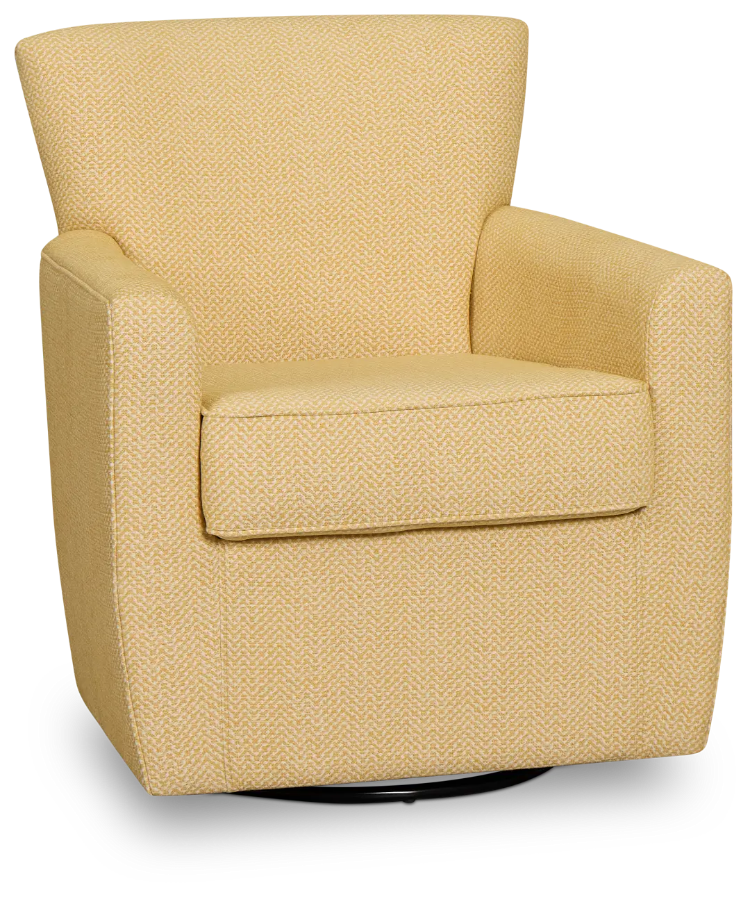 Harley Yellow Fabric Swivel Accent Chair Harley Yellow Fabric Swivel Accent Chair