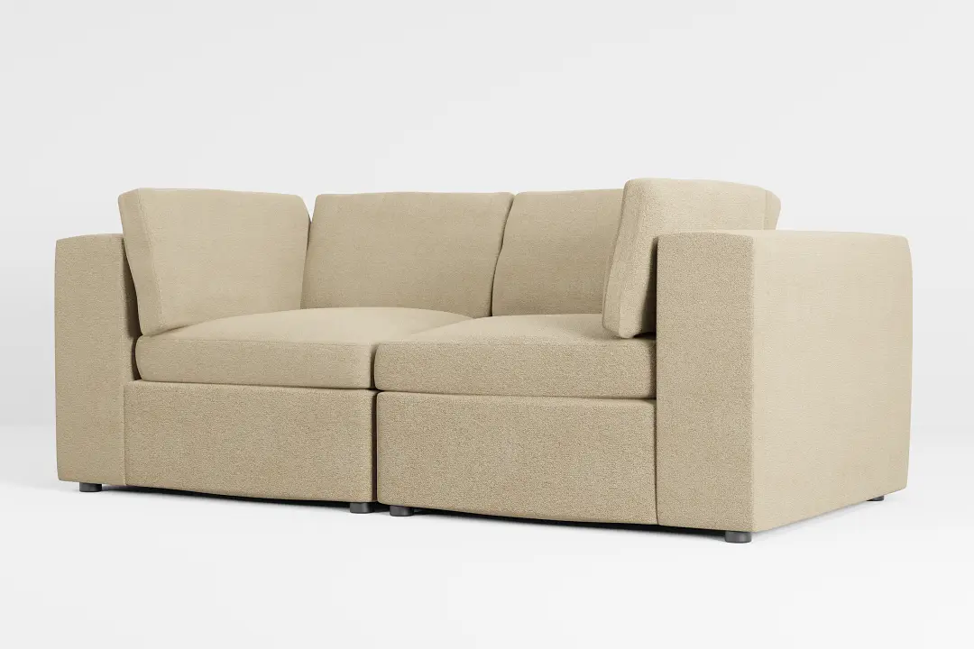 Destin Elite Taupe Fabric 2-piece Modular Sofa Destin Elite Taupe Fabric 2-piece Modular Sofa