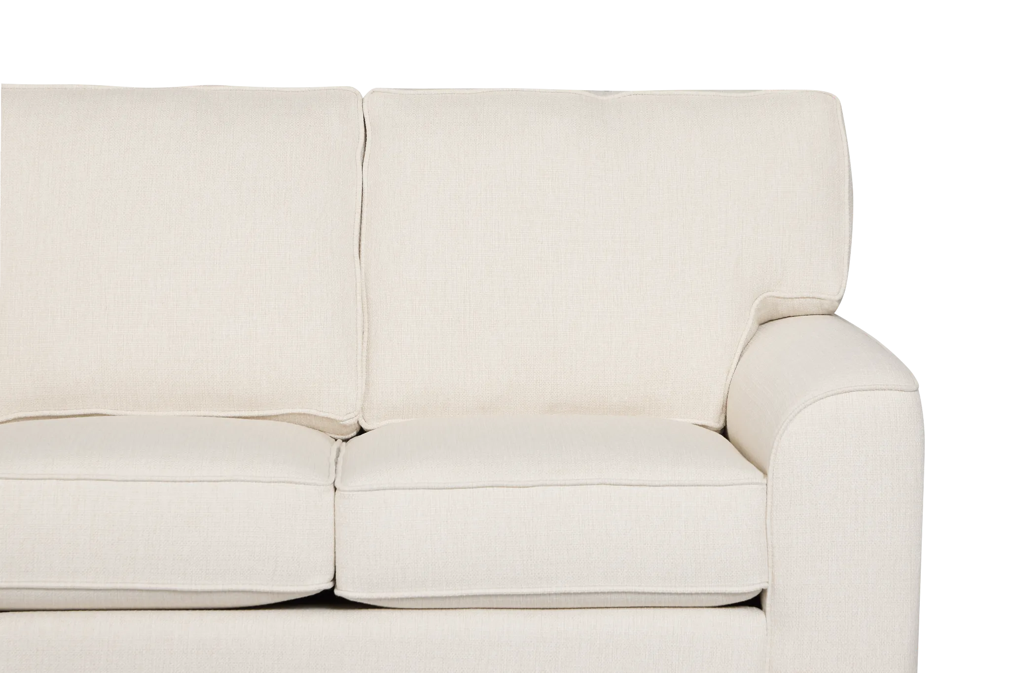 Sinclair Light Beige Fabric Small Two-arm Sectional