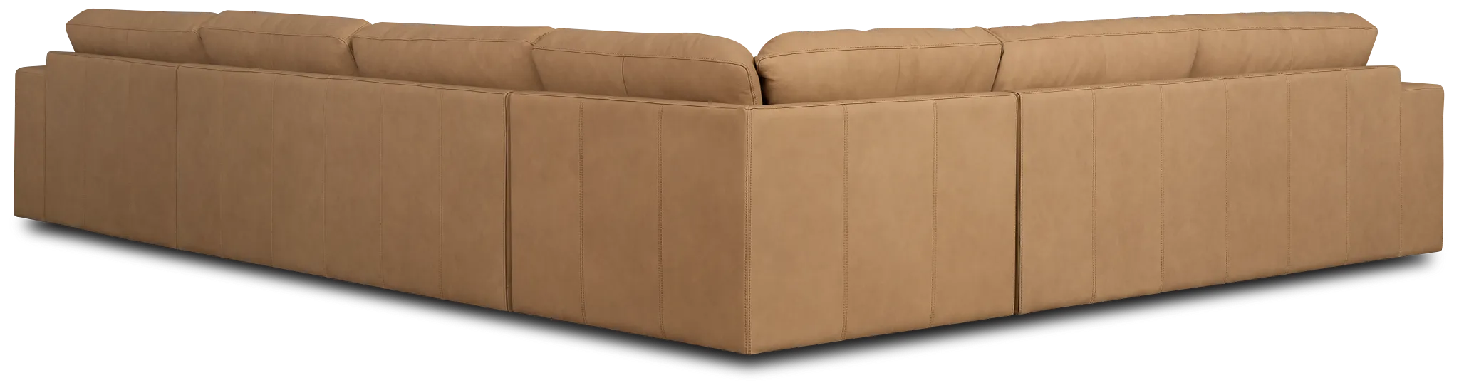 Kellan Light Brown Leather Medium Right Chaise Sectional