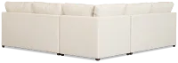 Tate Light Beige Fabric Medium 2-arm Right Facing Sleeper Sectional