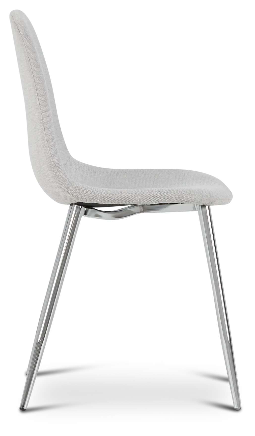 Havana Light Gray Upholstered Side Chair W/ Chrome Legs
