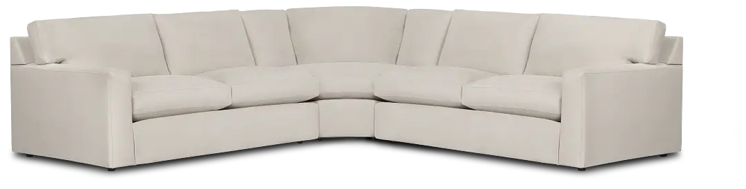 Hudson Gray Fabric Small 2-arm Wedge Sectional Hudson Gray Fabric Small 2-arm Wedge Sectional