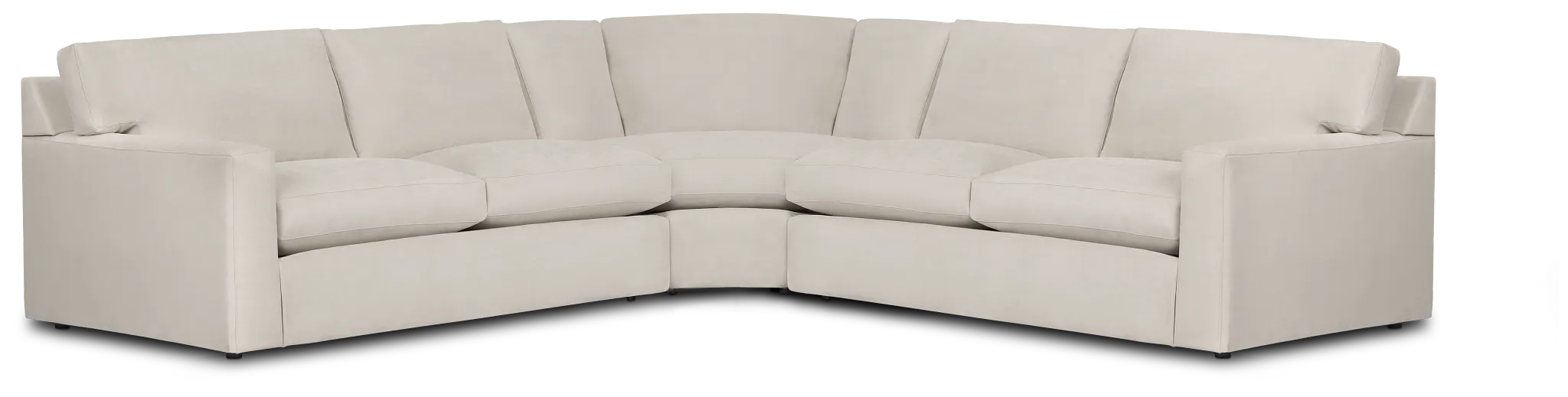 Hudson Gray Fabric Small 2-arm Wedge Sectional