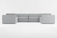 Destin Revenue Gray Fabric 8-piece Modular Sectional