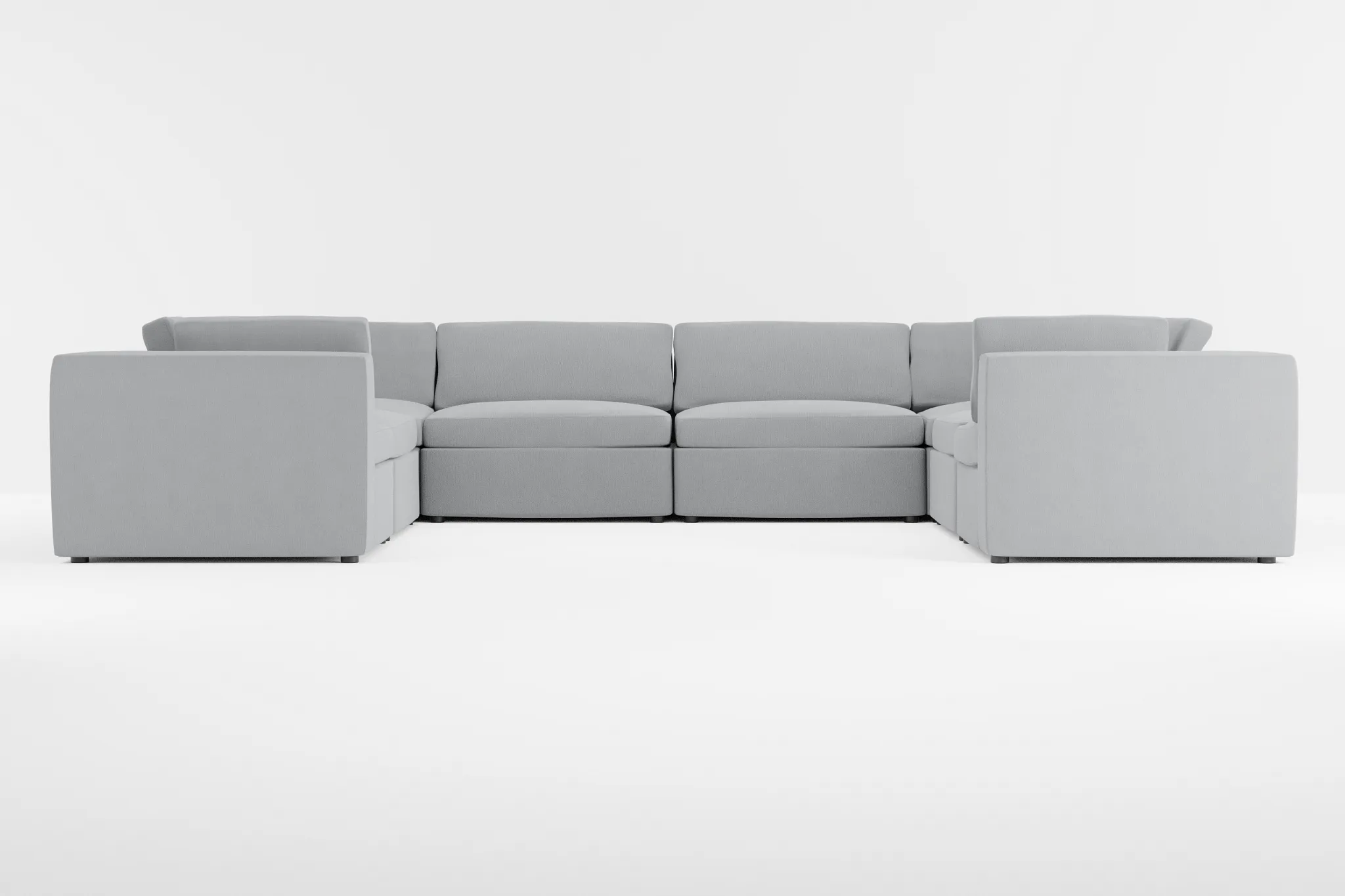 Destin Revenue Gray Fabric 8-piece Modular Sectional