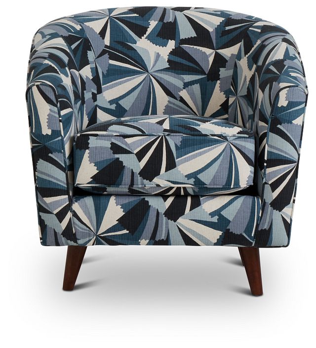 Tina Dark Blue Fabric Accent Chair (3)
