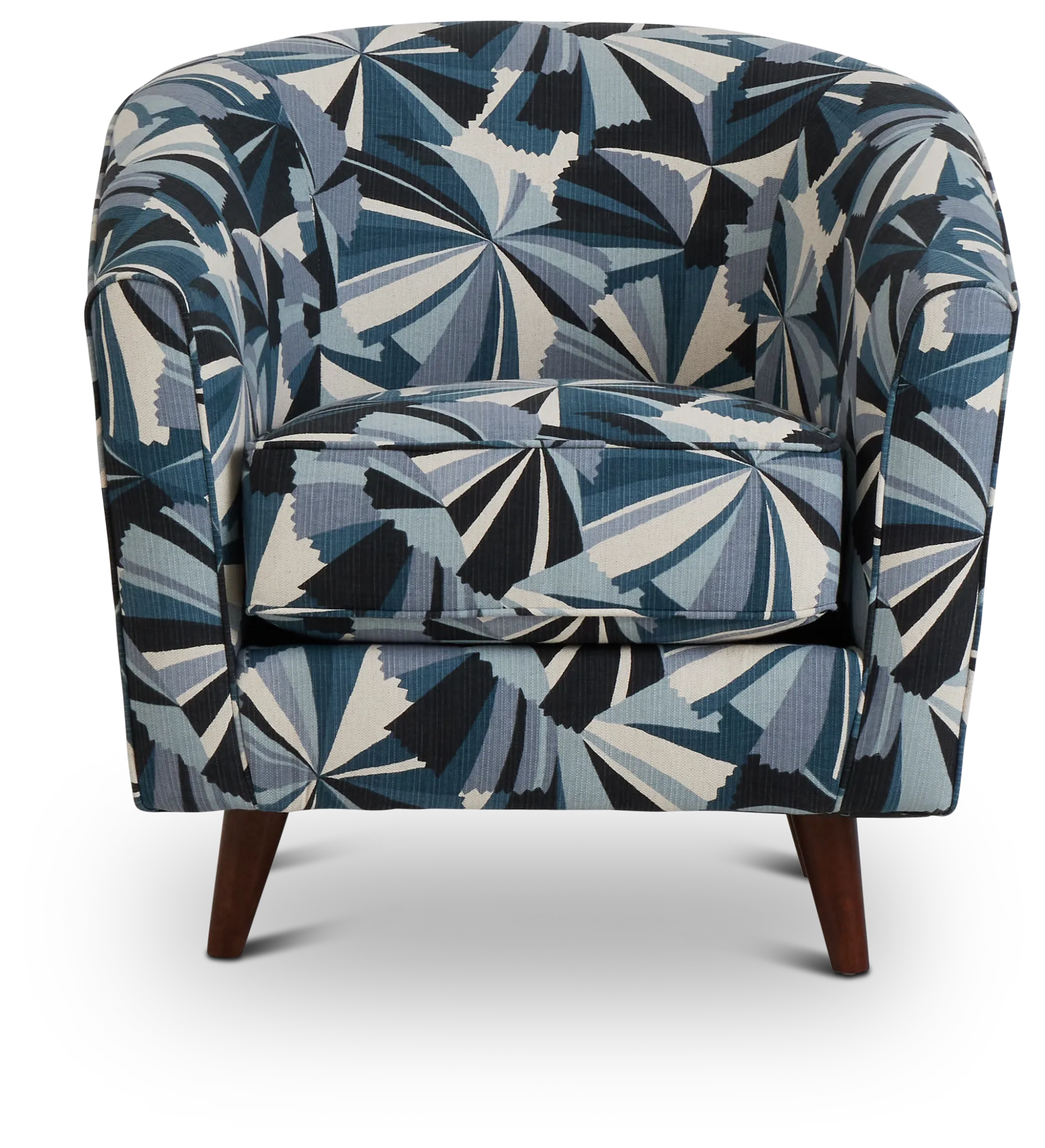 Tina Dark Blue Fabric Accent Chair