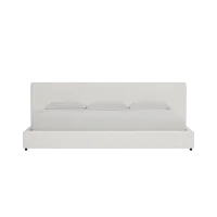 Grayton Gellar White 44" Upholstered Platform Bed