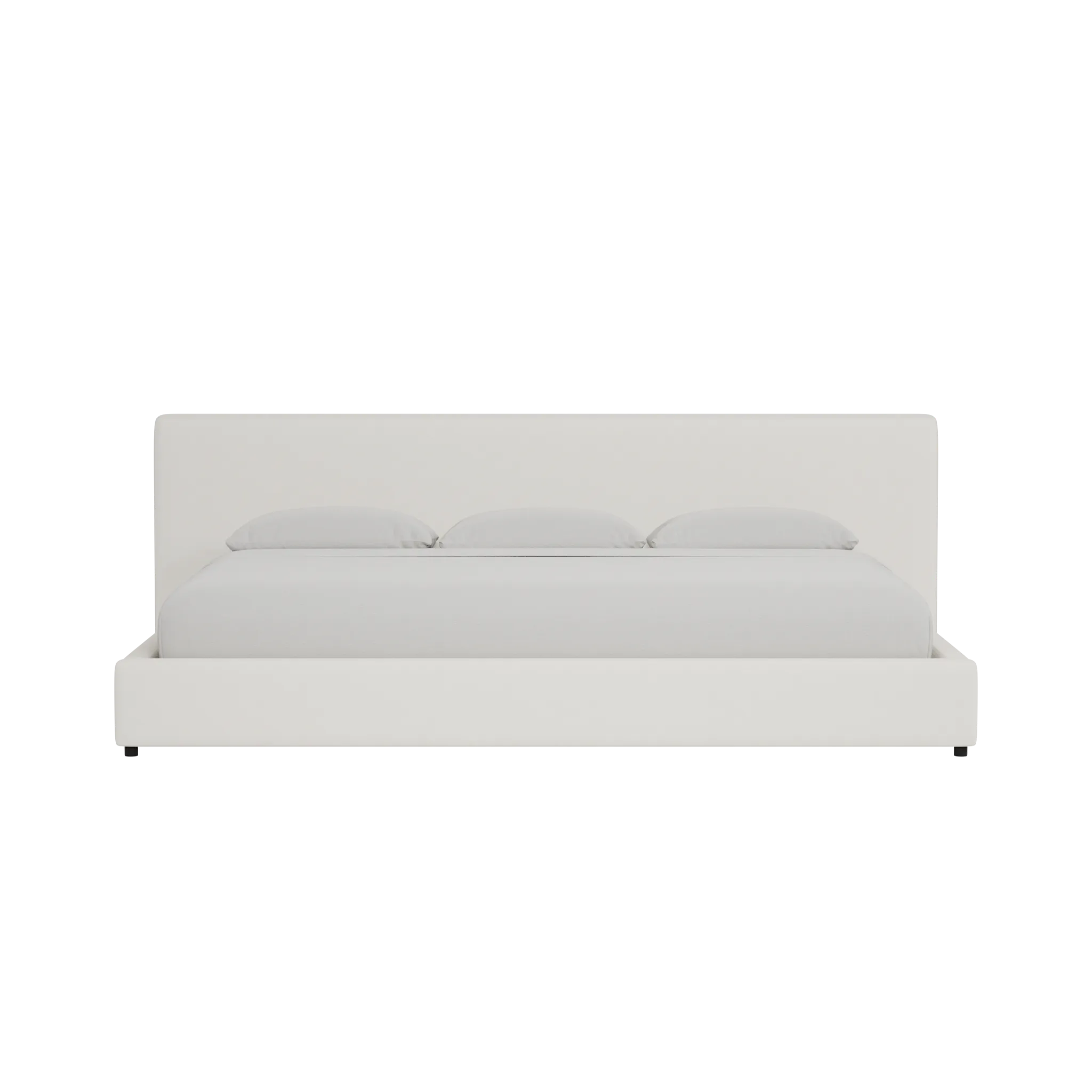 Grayton Gellar White 44" Upholstered Platform Bed