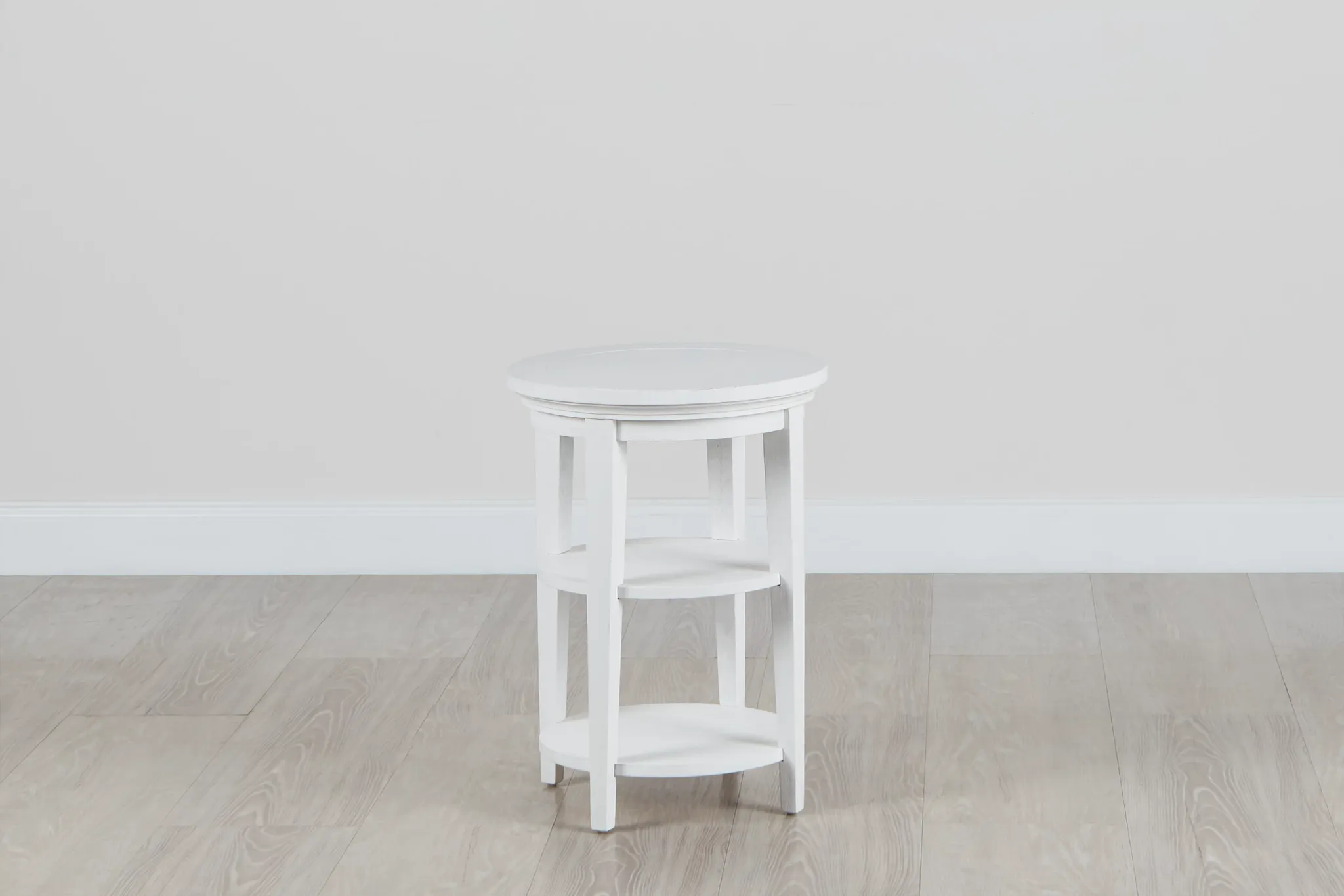 Heron Cove White Round End Table