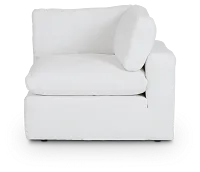 Grant White Fabric Corner Chair