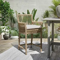 Ryan Light Beige Woven 24" Barstool