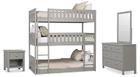 Charleston Gray Triple Bunk Bedroom