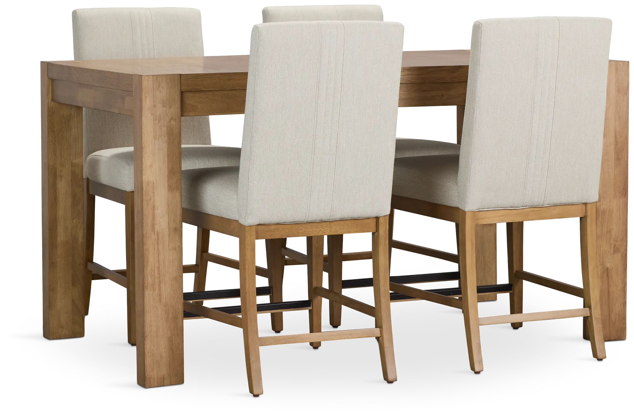 Tahoe Light Tone High Table & 4 Upholstered Barstools Tahoe Light Tone High Table & 4 Upholstered Barstools