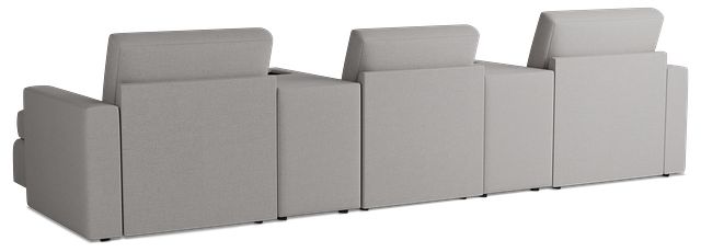 Citymod Light Gray Fabric 6-piece Home Theater With Media Consoles