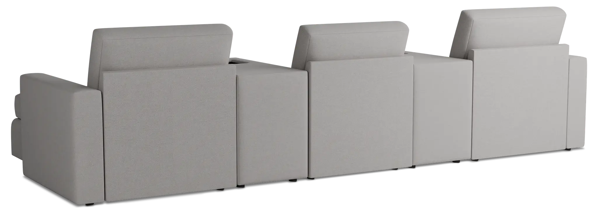 Citymod Light Gray Fabric 6-piece Home Theater With Media Consoles Citymod Light Gray Fabric 6-piece Home Theater With Media Consoles