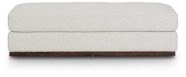 Mckenzie White Rect Ottoman