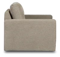 Addie Gray Fabric Swivel Chair