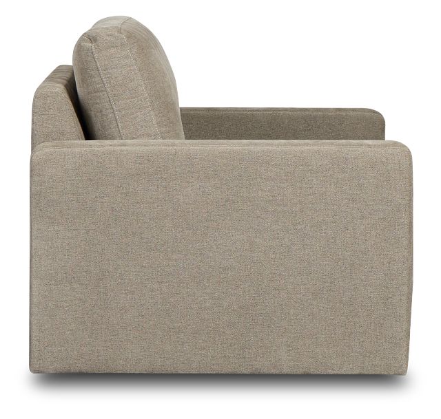 Addie Gray Fabric Swivel Chair