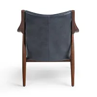 Cade Blue Leather Accent Chair
