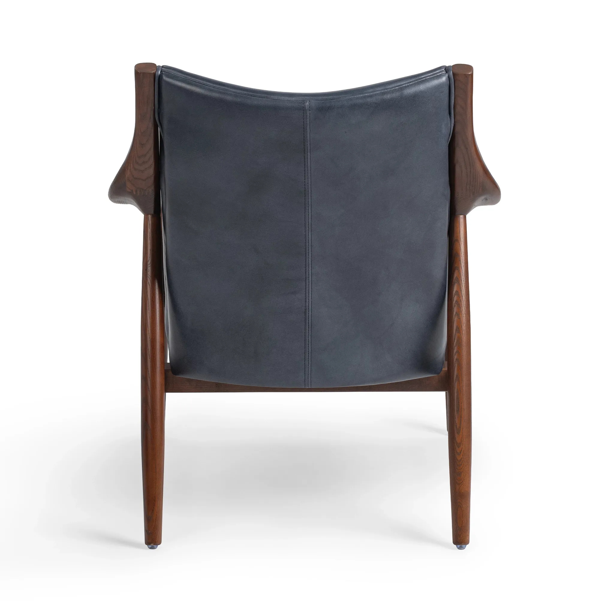 Cade Blue Leather Accent Chair
