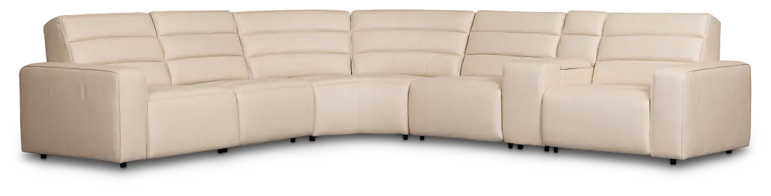 Sawyer Ivory Micro Medium Triple Power 2-arm Sectional Sawyer Ivory Micro Medium Triple Power 2-arm Sectional