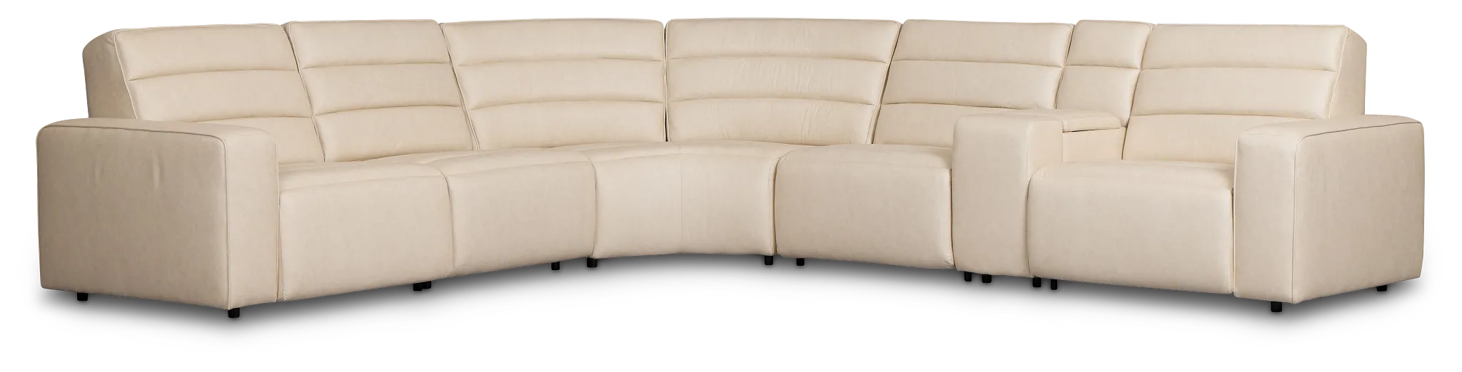 Sawyer Ivory Micro Medium Triple Power 2-arm Sectional