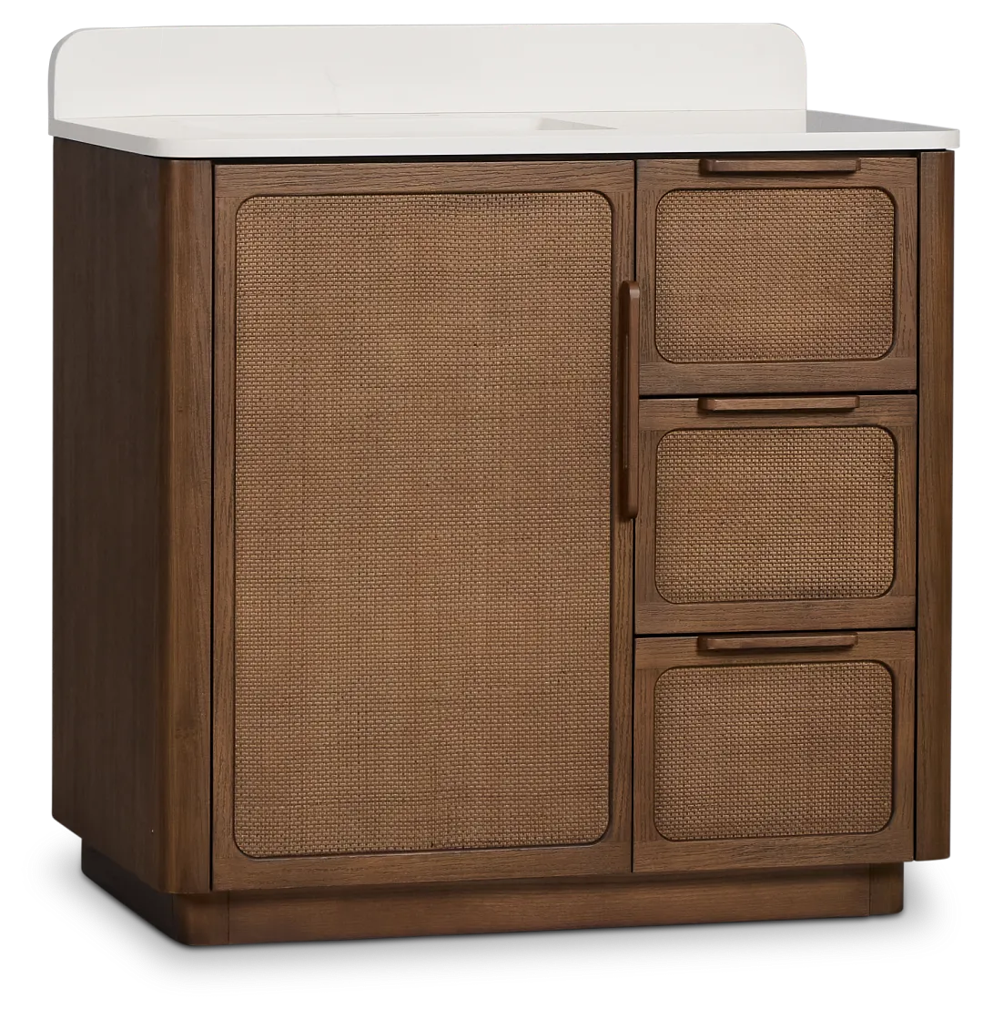 Pacific Mid Tone 36" Single Bathroom Vanity